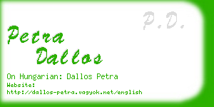 petra dallos business card